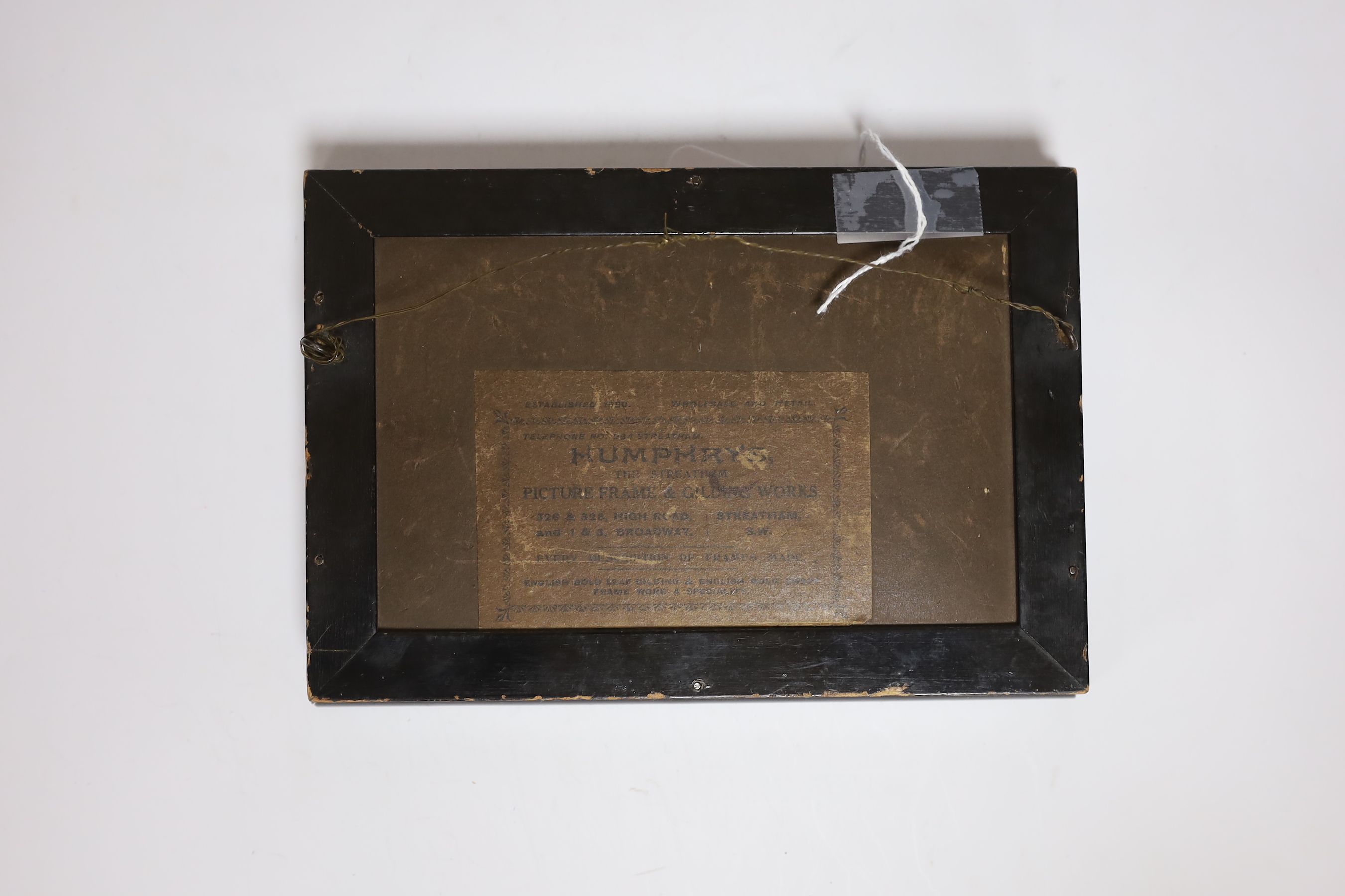 A 19th century giltwood and gesso panel of harvesters, 15 x 22cm